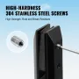 Glass Clamp, 10 PCS Square Glass Railing Bracket for 0.31 "-0.47 " Tempered Glass, 304 Stainless Steel Glass Mounting Clamp, 0.1