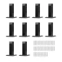 Glass Clamp, 10 PCS Square Glass Railing Bracket for 0.31 "-0.47 " Tempered Glass, 304 Stainless Steel Glass Mounting Clamp, 0.1