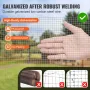 Hardware Cloth, 1/4 inch 36in x 50 ft 23 Gauge, Hot Dipped Galvanized Wire Mesh Roll, Chicken Wire Fencing, Wire Mesh for Rabbit