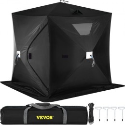 2-3 Person Ice Fishing Shelter-telt, 300d Oxford Fabric Portable Ice Shelter med pop-up pull-design, stærk vandtæt og