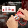 1/2" Flat Face Hydraulic Couplers, 1/2" NPT Skid Steer Hydraulic Quick Connect Couplers with 2 Dust Caps (ISO16028)