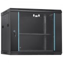 9U Wall Mount Network Server Cabinet, 15.5'' Deep, Server Rack Cabinet Enclosure, 200 lbs Max. Ground-mounted Load Capacity,
