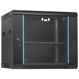 9U Wall Mount Network Server Cabinet, 15.5'' Deep, Server Rack Cabinet Enclosure, 200 lbs Max. Ground-mounted Load Capacity,