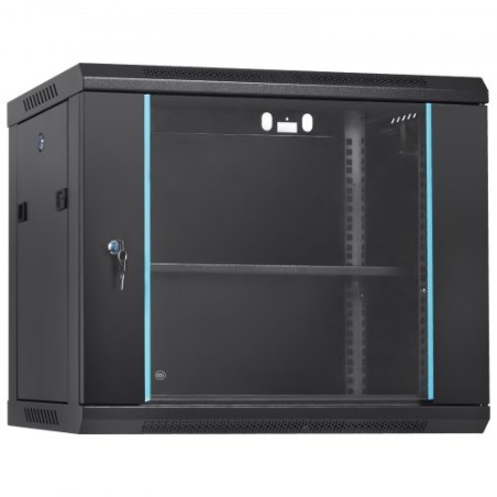 9U Wall Mount Network Server Cabinet, 15,5 '' Deep, Server Rack Cabinet -kabinet, 200 lbs max. Jordmonteret