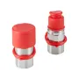 1/2" Flat Face Hydraulic Couplers, 1/2" NPT Skid Steer Hydraulic Quick Connect Couplers with 2 Dust Caps (ISO16028)