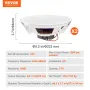 2PCs 8 in/20.3 cm Ceiling Speakers 50-Watts Flush Mount Ceiling & in-Wall Speakers