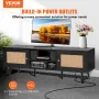 Rattan TV Stand for 65 "TV Boho TV Stand med indbygget sokkel