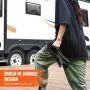 Camper Wheel Chock Stabilizer, Heavy Duty H-shaped RV Tire Locking Chock, Built-in Wrench Fit for 3.5" to 12" Tire Space, 2 Sets
