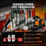 1/2" Flat Face Hydraulic Couplers, 3/4 SAE Skid Steer Hydraulic Quick Connect Couplers with 2 Dust Caps (ISO16028)