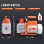 5 CFM Vacuum Pump Air Conditioning Vacuum Pump 2 Stage Rotary Vane HVAC