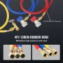1/4 HP HVAC Vacuum Pump and Gauge Set 4 CFM Manifold Gauge Kit