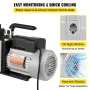 8CFM to-trins Rotary Vane Professional Vacuum Pump 15micron