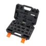 Crowfoot Wrench Set, 1/2" and 3/8" Drive 15-Piece Crows Foot Wrench Set with PP Storage Case, Metric 8-24 mm, CRMO Steel and Man