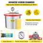 2 Gallon/7.6 L Vacuum Chamber Silicone Epoxy Degassing 4CFM 113L/min 1/3HP Vacuum Pump