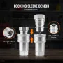 1/2" (1.3 cm) Tapered Hydraulic Couplers 1/2" (1.3 cm) NPT Skid Steer Couplers 4 Dust Caps