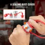 1/2" (1.3 cm) Tapered Hydraulic Couplers 1/2" (1.3 cm) NPT Skid Steer Couplers 4 Dust Caps
