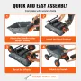 Poly Garden Dump Cart Heavy-duty Yard Carts and Wagons 800 lbs/363.6 kg 10"/25.4 cm Tires