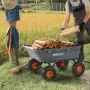 Poly Garden Dump Cart Heavy-duty Yard Carts and Wagons 800 lbs/363.6 kg 10"/25.4 cm Tires
