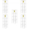 Tomato Cages, 11.8" x 11.8" x 46.1", 5 Packs Square Plant Support Cages, Silver PVC-Coated Steel Tomato Towers for Climbing "