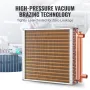 16"x 16"/40.6 x 40.6 cm Heat Exchanger Water to Air 3-Row 3/8"/ 1 cm Copper Ports 193 Fins