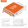 16"x 16"/40.6 x 40.6 cm Heat Exchanger Water to Air 3-Row 3/8"/ 1 cm Copper Ports 193 Fins