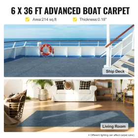 Indoor Outdoor Rug Carpet 5.9x36ft Outdoor Rug with Waterproof Back Outdoor Rug for Patio Porch Deck Garage Outdoor Area Rug