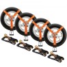 Ratchet Tie Down Straps Kit, Lasso Style 2 "X 120" Dækstropper, 5512 lbs Arbejdsbelastning, 11023 lbs Breaking Strength,