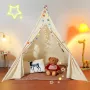 Børn spiller telt teepee telt i 1-5 år gammelt småbarnstelt med