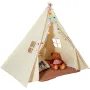 Kids Play Tent, Teepee Tent for Kids 1-5 Years Old, Toddler Tent with Mat and Plush Decorative Balls, Tent for Kids with Windows