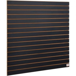 Slatwall -paneler, 4 ft x 2 ft sort garage vægpaneler 24 "H x 48" L (sæt med 2 paneler), tunge garagevægsarrangørpaneler