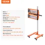 2200W High Power Infrared Paint Curing Lamp til auto -tørring