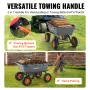 Poly Garden Dump Cart Heavy-duty Yard Carts and Wagons 1500 lbs/680.4 kg 13"/33 cm Tires