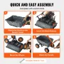 Poly Garden Dump Cart Heavy-duty Yard Carts and Wagons 1500 lbs/680.4 kg 13"/33 cm Tires