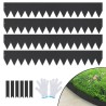 Steel Landscape Edging, 4-pack Steel Garden Edging Borders, 40" L x 6" H Strips, Hammer-in Edging Border with 6 Clips, Bendable