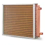 18"x 20"/45.7 x 50.8 cm Heat Exchanger Water to Air 3-Row 3/8"/ 1 cm Copper Ports 242 Fins