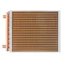 18"x 20"/45.7 x 50.8 cm Heat Exchanger Water to Air 3-Row 3/8"/ 1 cm Copper Ports 242 Fins