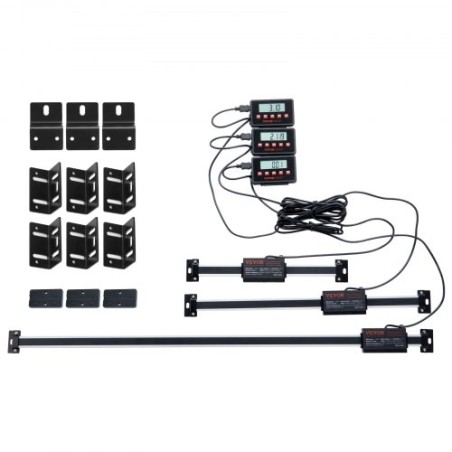 Digital Readout 6'' & 12'' & 24'' Linear Scale 3 Axis DRO Display Kit