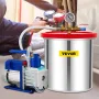 Vacuum Chamber with Pump Vacuum Chamber Kit 5 Gal/18.9 L 5CFM 1/3HP Single Stage