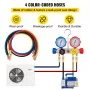 AC Vacuum Pump Manifold Gauge Set 4,8 CFM 5pa HVAC Vacuump Pump