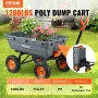 Poly Havevogn Kraftige Havevogne og Vogne 6,48 cu.ft 1200 lbs