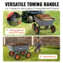 Poly Havevogn Kraftige Havevogne og Vogne 6,48 cu.ft 1200 lbs
