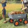 Poly Havevogn Kraftige Havevogne og Vogne 6,48 cu.ft 1200 lbs
