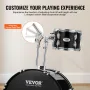 Adult Drum Set, 5-Piece, 22 inches Complete Full Size Drum Kit with Bass Toms Snare Floor Drum Adjustable Throne Stands Cymbal H