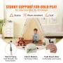 Kids Play Tent Teepee Tent for Kids Foldable Toddler Tent with Mat and Bag