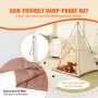 Kids Play Tent Teepee Tent for Kids Foldable Toddler Tent with Mat and Bag