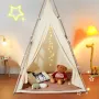 Kids Play Tent Teepee Tent for Kids Foldable Toddler Tent with Mat and Bag