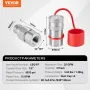 1/2 "Flat ansigt Hydrauliske koblinger 1/2" NPT SKID STEMÆRKNING