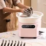 Pottery Wheel 11in/27.9 cm Ceramic Wheel Foot Pedal Touch Screen Apron 450W Pink