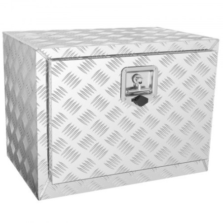 Underbody Truck Box, 24"Ã—14"Ã—16" Pickup Storage Box, Heavy Duty Aluminum Diamond Plate Tool Box with Lock and Keys, Waterproof