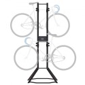 4 Bike Storage Rack, Free Standing Gravity Wall Vertical Bike Rack, Fully Adjustable Bike Rack Garage, Sturdy Steel & Easy